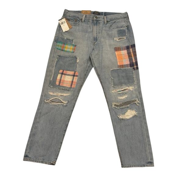 Polo Ralph Lauren Denim - Polo Ralph Lauren Woman’s The Avery Boyfriend Patchwork Jeans New Size 28 33X28